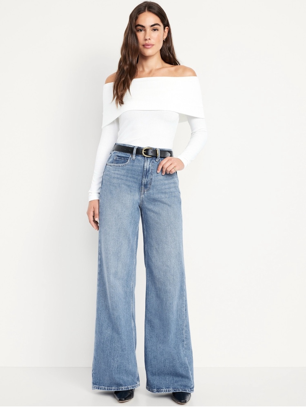 Old Navy medium was High-Rise Wide leg jeans size 14 long tall